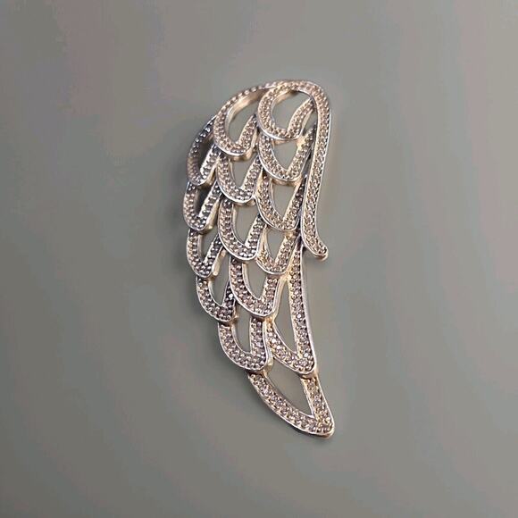 Pandora Jewelry - Authentic Pandora Retired Angel Wing Pendant. Pave. 925 Sterling Silver.